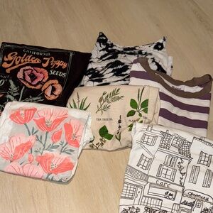 Assorted Graphic and Striped T-Shirts Bundle of 6